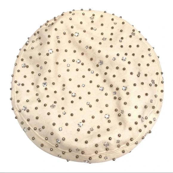 Adolfo | Accessories | Adolfo Ii Cream Wool Rhinestone And  display picture 3